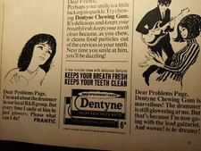 Sa43 Ephemera 1965 Werbung Dentyne Kaugummi Schlaggruppe
