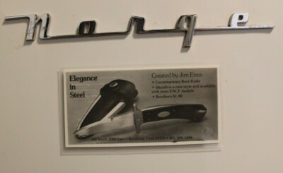 JIM ENCE DAGGER HANDMADE FIGHTING KNIFE FRIDGE MAGNET 1979 VINTAGE CATALOG AD