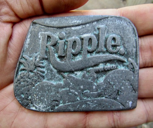 Vtg RIPPLE Belt Buckle SONG Grateful 