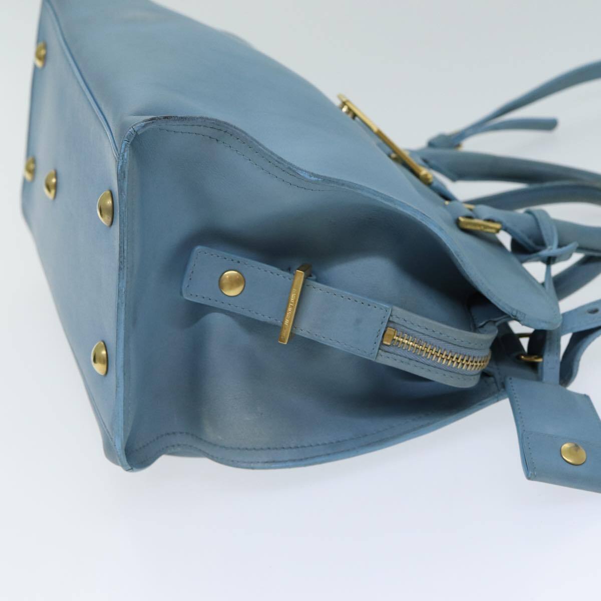 SAINT LAURENT Petit Cabas borsa a mano in pelle 2 vie blu originale yk13328