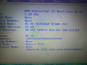 Acer Aspire 7535,  QL-65  2.10 GHz , Mainboard + GRAKA + Zubehör 100% Funktion