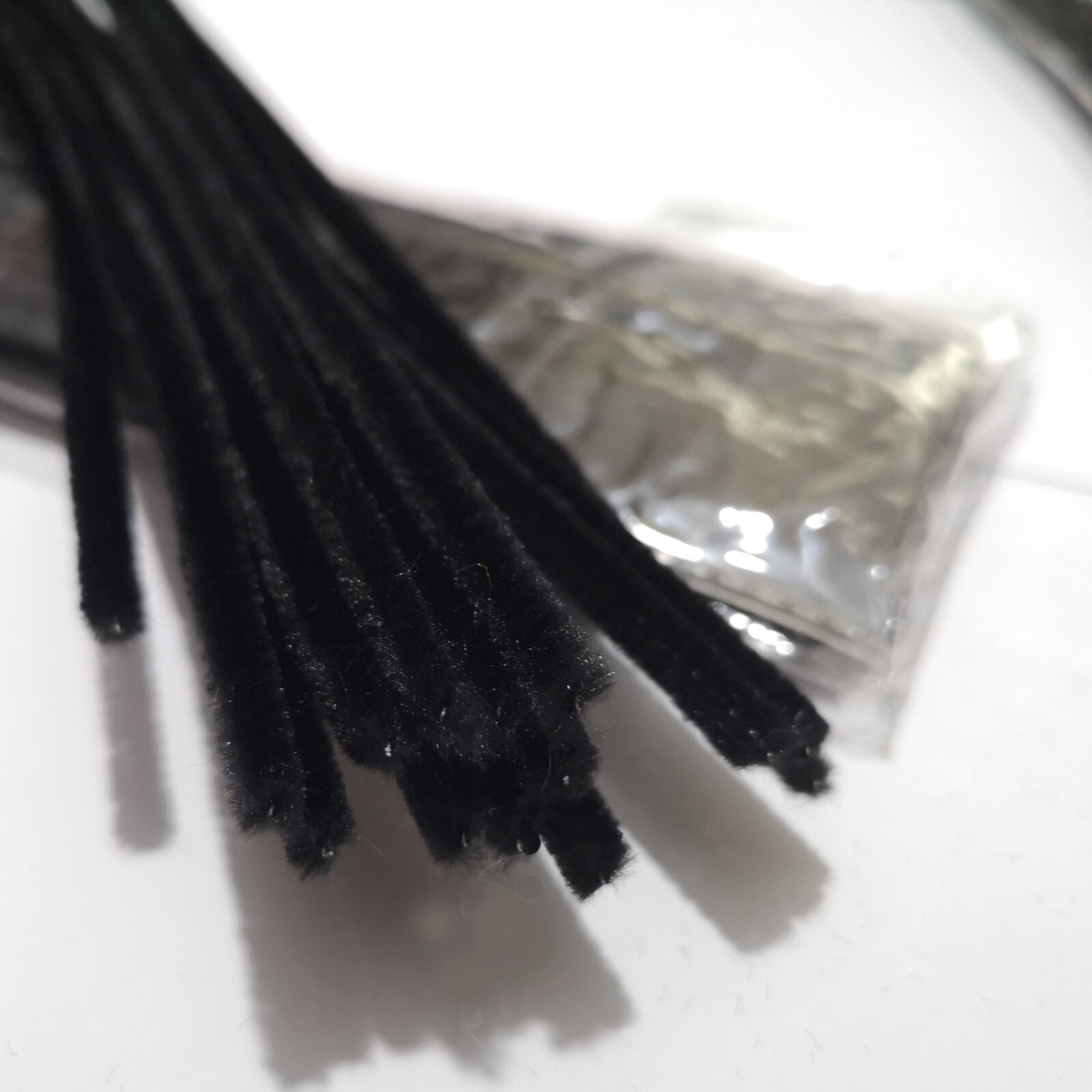 Black Pipe Cleaners x50 High Quality 30cm Stems Ideal for Halloween & Xmas Craft eBay