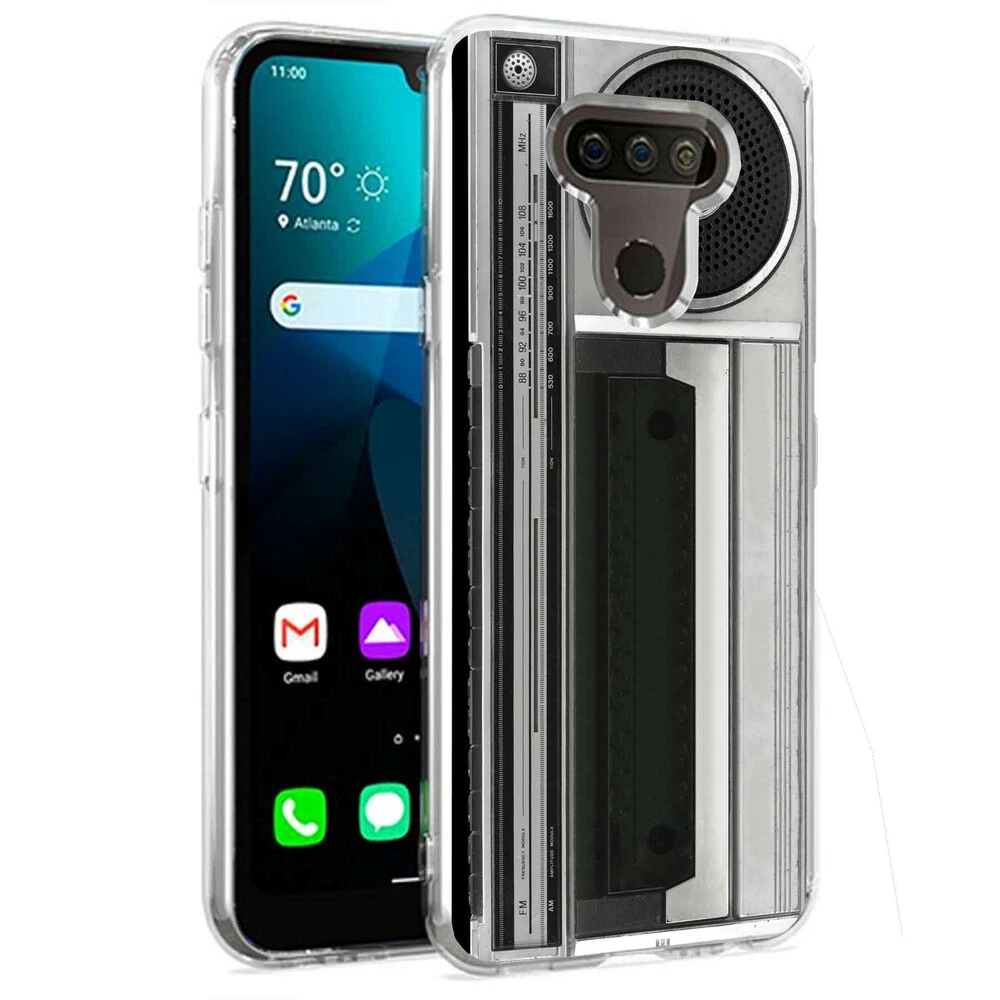 Phone Case for LG Harmony 4,Xpression Plus 3,K40S, Vintage Radio 2 Print