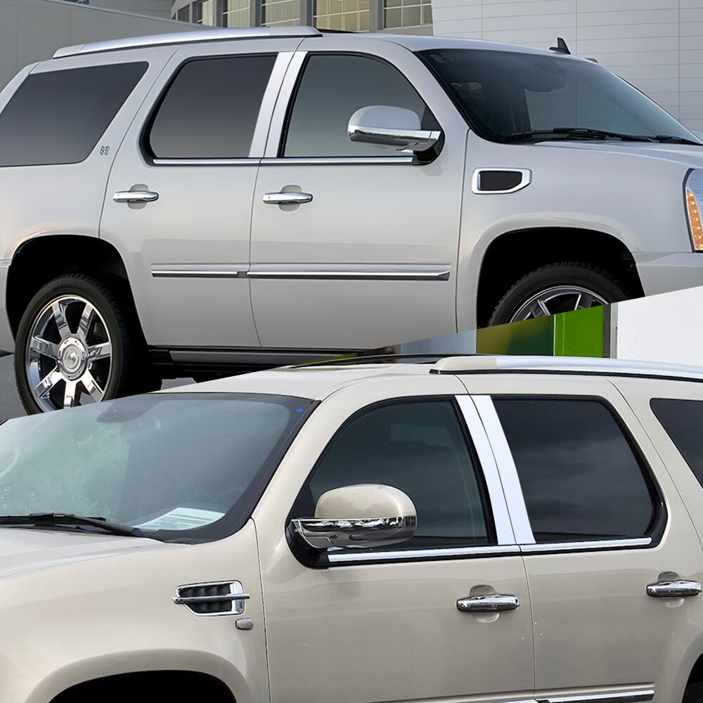 Pillar Posts Trim Door For 2007-2014 Cadillac Escalade EXT ESV SUV