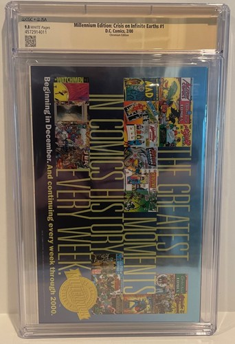 2000 Millennium Crisis On Infinite Earths 1 George Perez Signed Auto JSA CGC 9.8 - Picture 4 of 4
