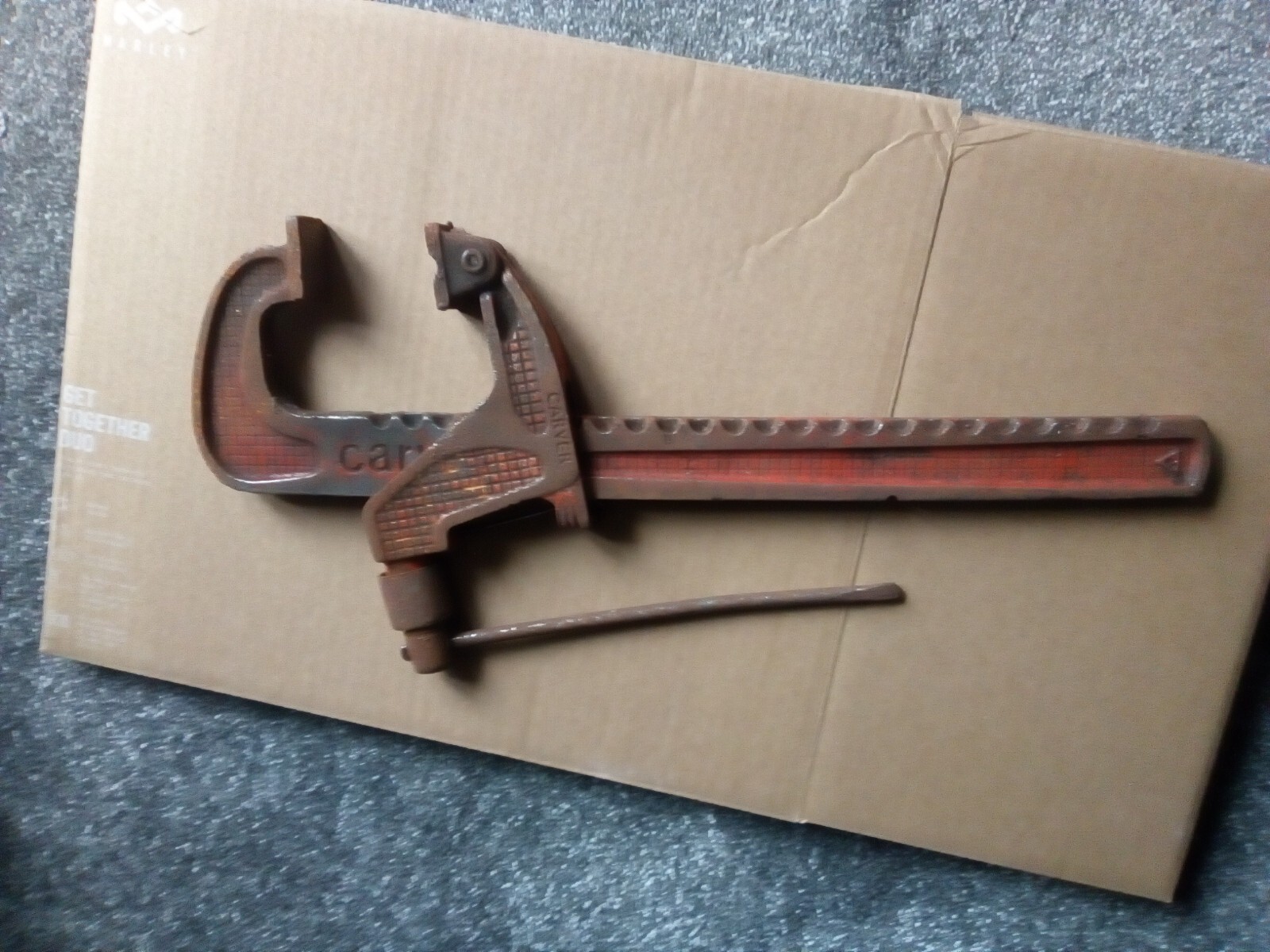 VINTAGE CARVER /15 1/2INCH RACK CLAMP. eBay