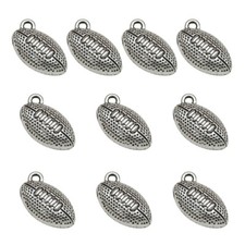 10PCS American Football Charms Alloy Pendants Charms DIY Jewelry Making