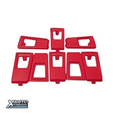 Inserciones de rueda rojas metálicas para tapa Moto #M-946 6 piezas M-946-RIN