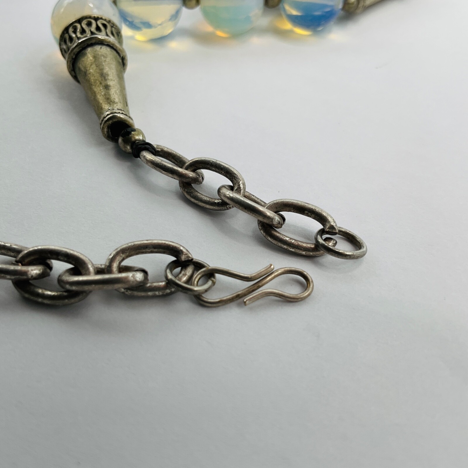 Statement Necklace Large Silver Tone Medallions O… - image 8