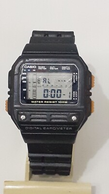 Vintage Casio Digital Watch Barometer Bm-100wj 560 Altimeter Vintage Casio Digital Watch Barometer Bm-100wj 560 Altimeter
