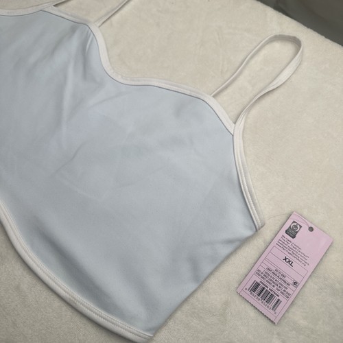 Camiseta sin mangas recortada Wild Fable Ligth azul aguamarina blanca Butter Bliss Pullover talla XXL - Imagen 4 de 7