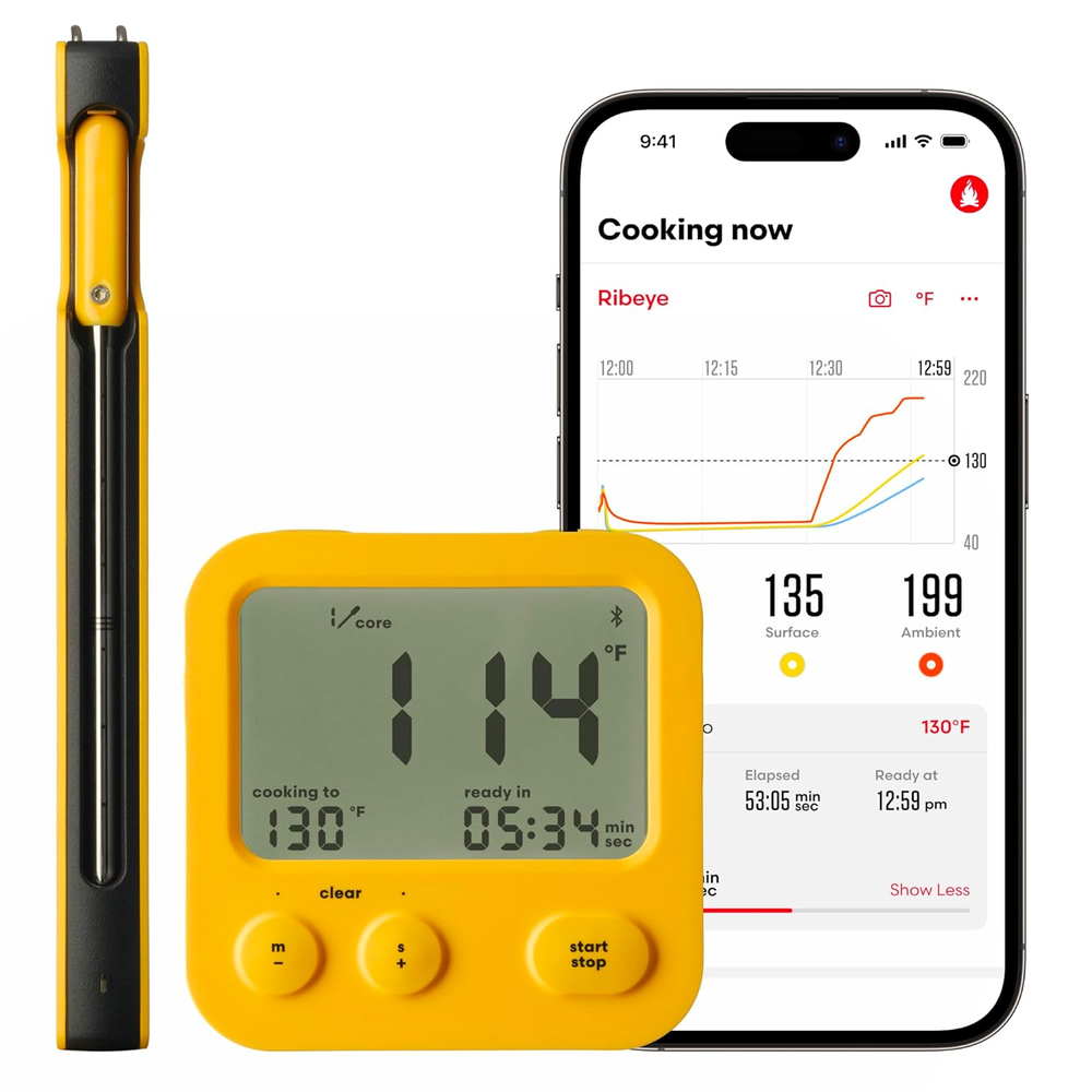 Combustion Predictive Thermometer & Display: Wireless Meat Thermometer, Bluetoot