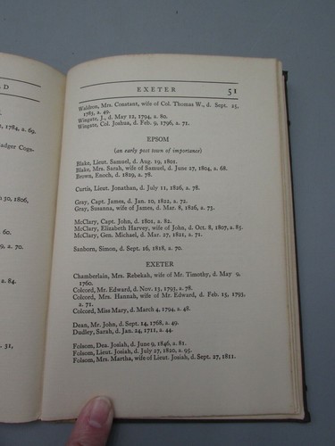 1913 GRAVESTONE INSCRIPTIONS COLONIAL DAMES OF AMERICA NEW HAMP 1ST ED bk4794 - Picture 8 of 8