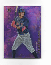 2021 Bowman Inception Fuchsia #48 Tyler Freeman 28/75 Cleveland Indians