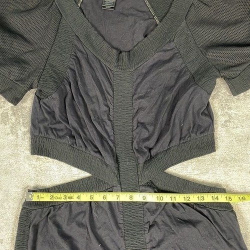 Marc by Marc Jacobs Cutout Back Dress Black Jersey Mesh Fitted Sz M - Picture 8 of 12
