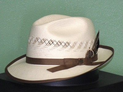 vented straw fedora hat