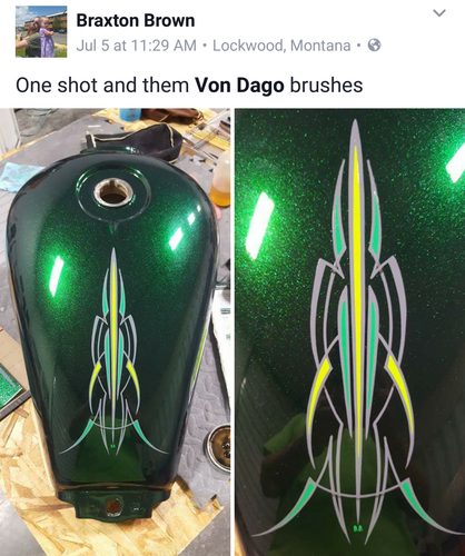 *LEFT HANDED* #00 Pinstriping Brush - Von Dago's Southpaw ~ "PRO'S KNOW" - Picture 20 of 23