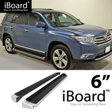 Running Board Style Side Step 6in Aluminum Silver Fit Toyota Highlander 08-13