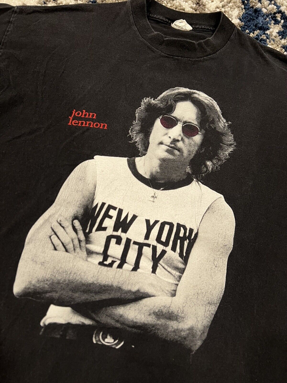 Vintage John Lennon New York City 90’s Shirt Cronies Tag Quote Single  Stitch USA