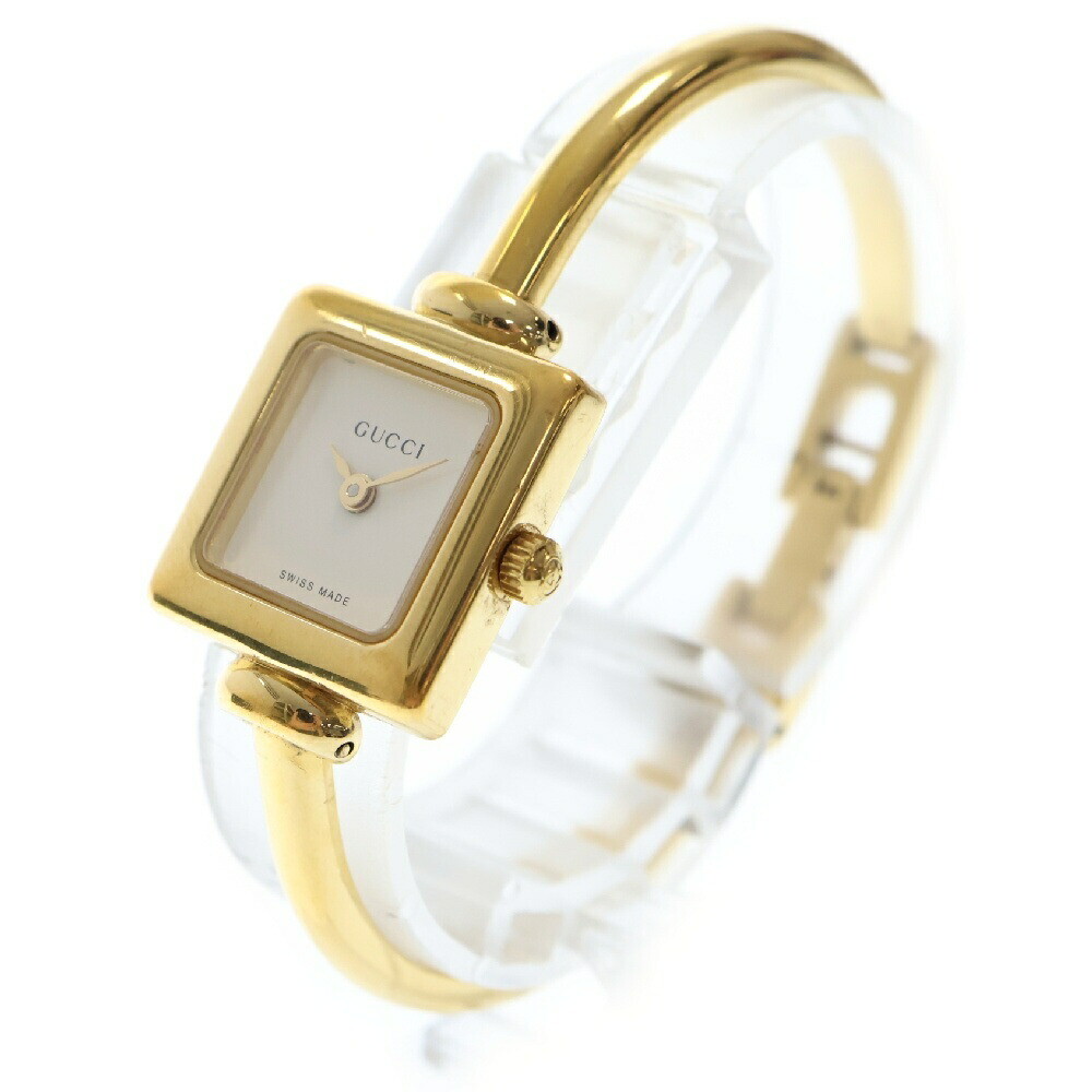 Gucci 1900L Quartz Ladies Bangle Watch Gold with White Dial Gucci 1900L Quartz Ladies Bangle Watch Gold with White Dial