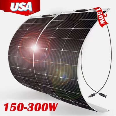 Waterproof Semi-Flexible Solar Panels(150w/300w),12v Battery Energy Charging