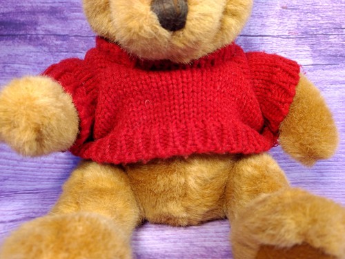 Winnie The Pooh Oso de Peluche Disney Simply Pooh Juguete de Peluche Regalo Suéter Rojo 13 pulgadas - Imagen 3 de 8