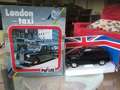 VINTAGE POLISTIL S 711 AUSTIN London Taxi Nero Scala 1/25 HF HIGH FIDELITY MODEL - Foto 3 di 12