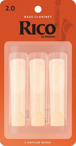 Rico Bass Clarinet Reeds 3-Pack - Picture 2 of 8
