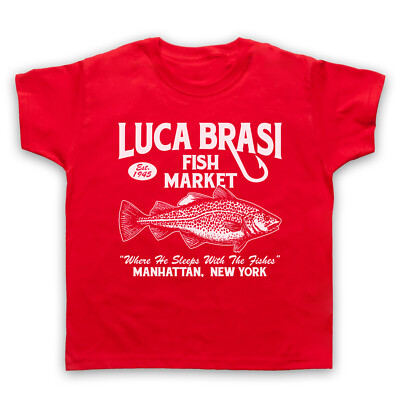 Luca Brasi Fischmarkt Gott Mafia Parodie Gangster Vater Kinder T-Shirt alle Größen Col