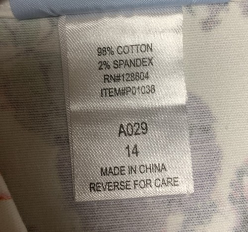 Koret Women’s Misses White Pink Purple Floral Cotton Pockets Vest Size 14 - Picture 8 of 8