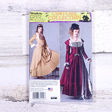 Simplicity 2172 / C2172 Sz 14-22 Victorian Steampunk Costume Jacket Dress UNCUT