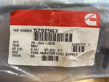 5292967 Cummins Tube, Injector Fuel Supply OEM New in Package