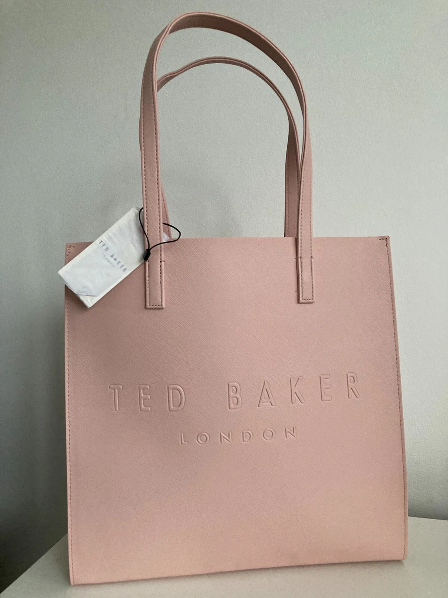 Ted Baker Bow Detail Metallic Leather Cross Body Bag in Pink