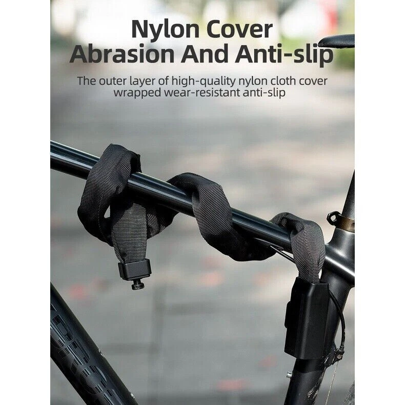 New ROCKBROS Bicycle Chain Lock Heavy Duty Motorcycle Anti-theft Padlock 2 Keys - Image 4 of 4