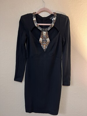 VENUS LADIES BLACK COLOR DRESS WITH STONES SIZE 6. | eBay