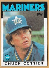CHUCK COTTIER SEATTLE MARINERS #141 - TOPPS NM-MT 1986