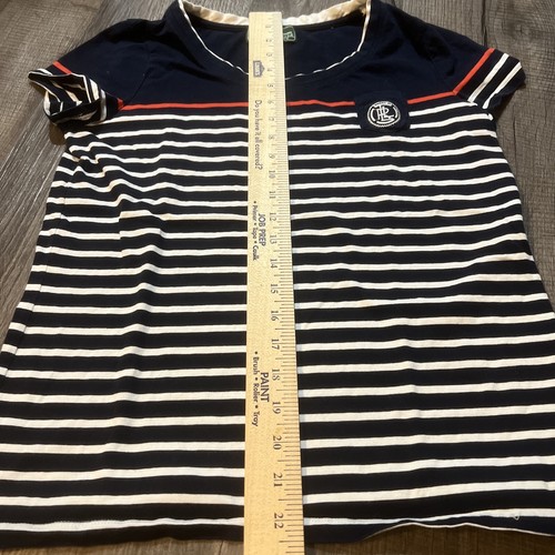 L-RL Lauren Active Ralph Lauren 2 Women's T-Shirts Navy/White Stripes Size S & M - Picture 5 of 11