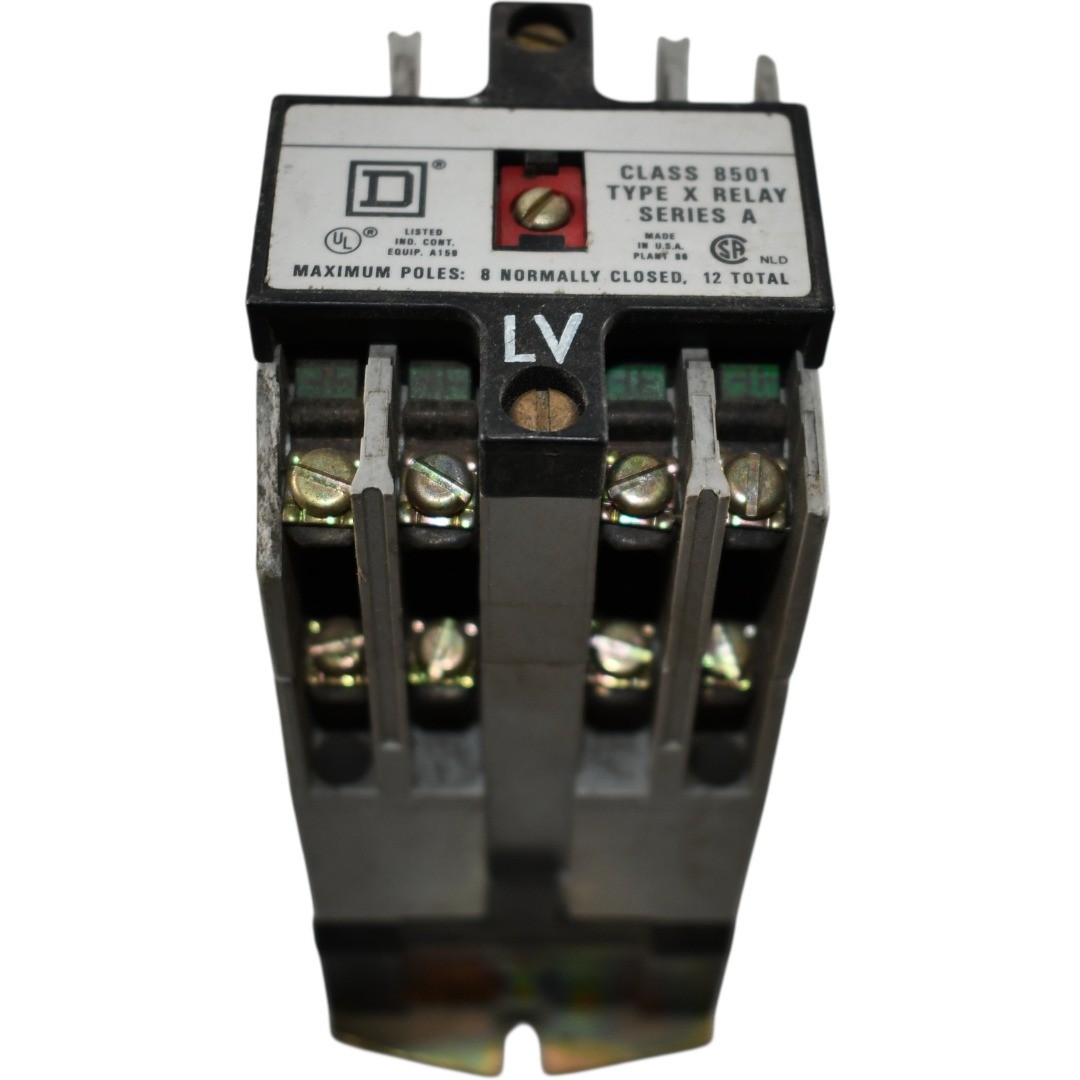 Square D 8501 XO-80 Type X Control Relay Series A 8-Pole 120V 60Hz Coil