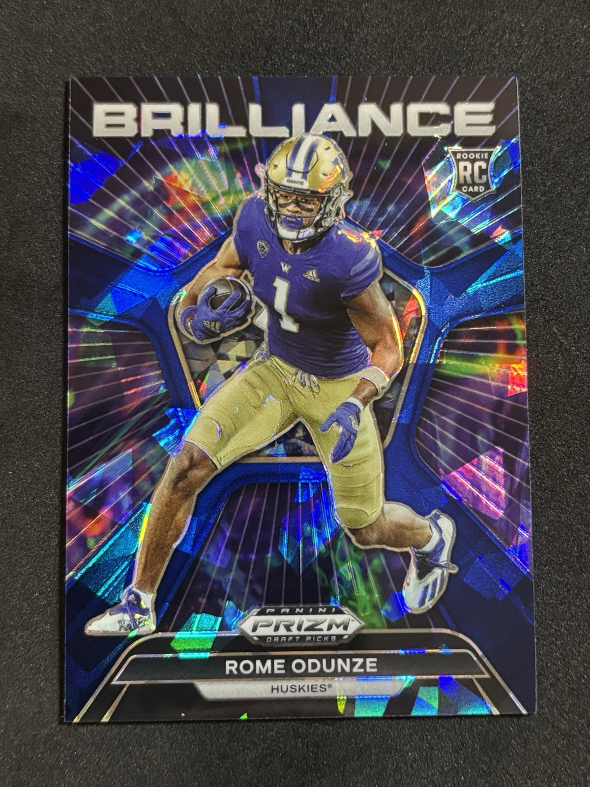 2024 Panini Prizm Draft Picks Rome Odunze Brilliance Blue Ice /99 Bears