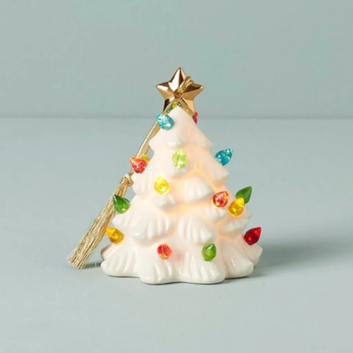 LENOX ‘Lit Tree’ Treasured Traditions Christmas Ornament Lights Up New In Box - Picture 2 of 3