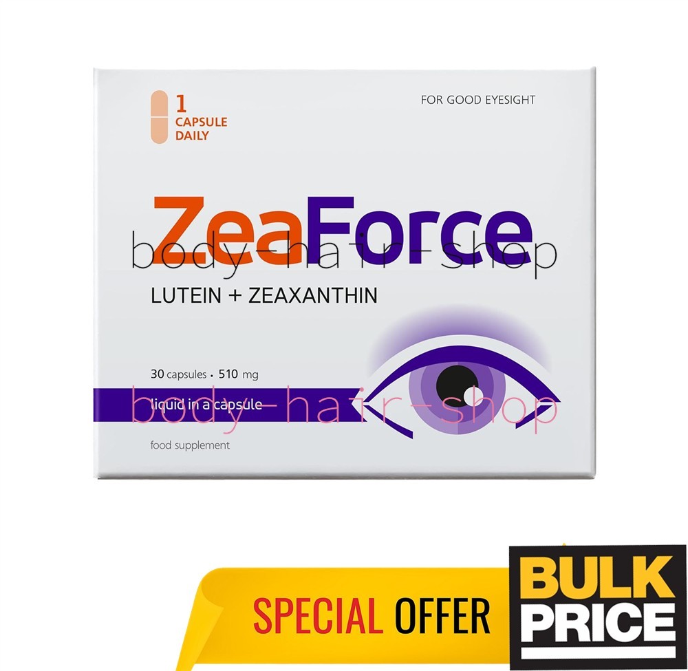 ZeaForce Lutein Zeaxanthin Natural Eye Support Good Eyesight Supplement 30 Caps