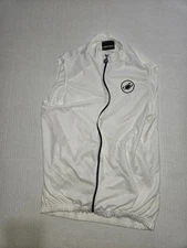 CASTELLI Cycling Bike Bicycle JERSEY Shirt Mens SMALL Poly SLEEVELESS White