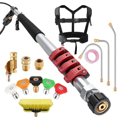 #ad Gutter Cleaning Tools 24 FT Telescoping Pressure Washer 3 Extension Wands Gu... $208.91