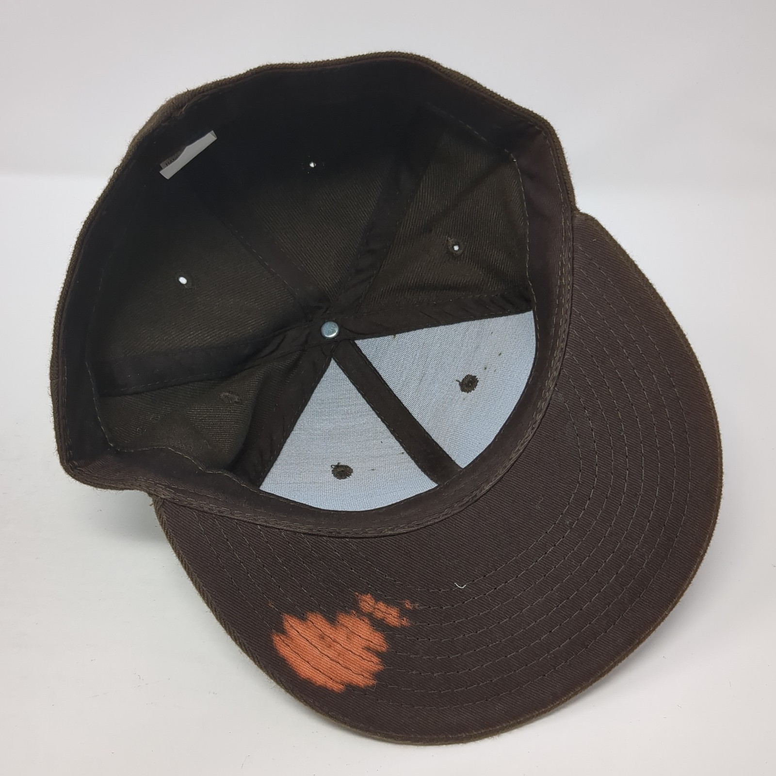 Unbranded Fitted Baseball Hat Solid Brown 7 1/8 C… - image 7