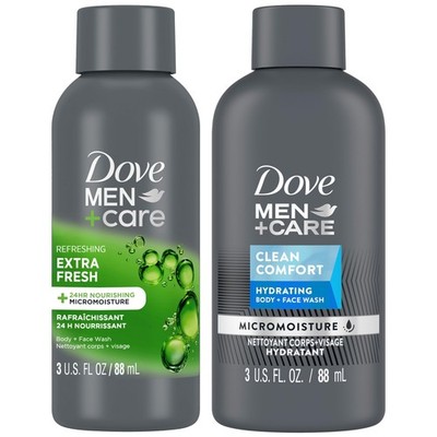 Dove Men+Care Body & Face Wash Variety 2-Pack   Extra 3 Fl Oz (Pack of 2)