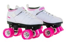 Chicago Women's Quad Roller Skates Size 10 White Pink Durable Comfortable Safe