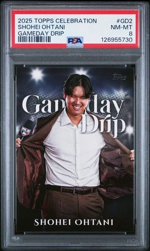 2025 Topps Series 1 - Game Day Drip Shohei Ohtani #GD-2 PSA 8 - Very Low Pop!