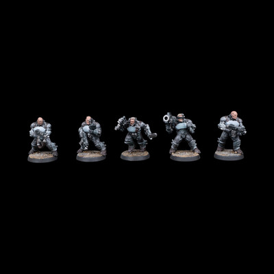 Gut bemalte Pfadfindertrupps weiße Narben Space Marine Warhammer 40k