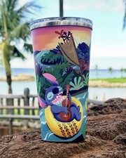 *NUEVO* Vaso de acero inoxidable Disney Aulani Stitch 15 aniversario - EN MANO
