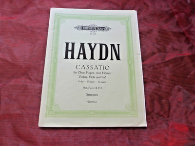 HAYDN Cassatio für Oboe Fagott zwei Hörner Violine Viola Baß F dur